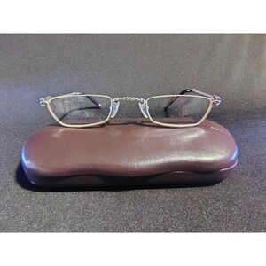 Brighton SR057 Hemingway Handmade Silver Eyeglass Frames Only Women 135 Vtg Case